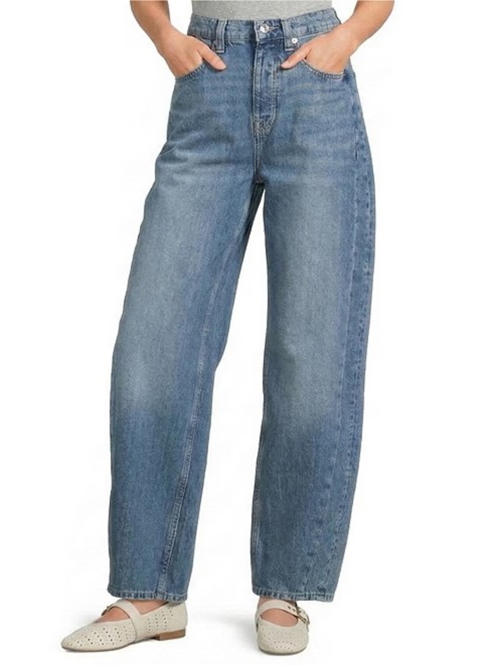 Free People We The Free Truro Baggy Puddle Jeans - Picture 2 of 6